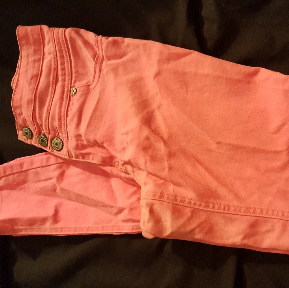 Hot pink jeans